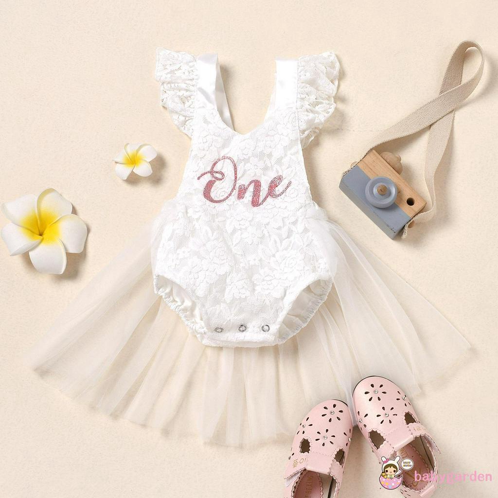 Đầm Công Chúa Phối Lưới Cho Bé Gái