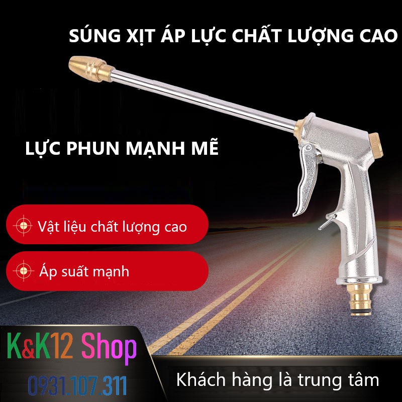 Vòi rửa xe, súng xịt rửa nước áp lực cao, thao tác đơn giản, dễ dàng vệ sinh xe máy và nhà cửa K02.