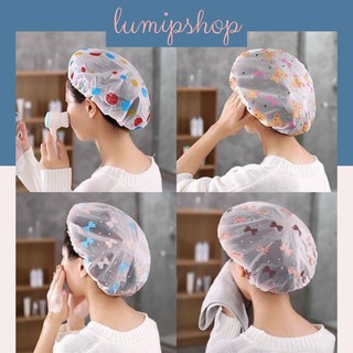 Mũ Tắm Trùm Tóc Hoạt Hình - Chụp Ủ Đầu Hình Thú Tránh Ướt Tóc Có Thun