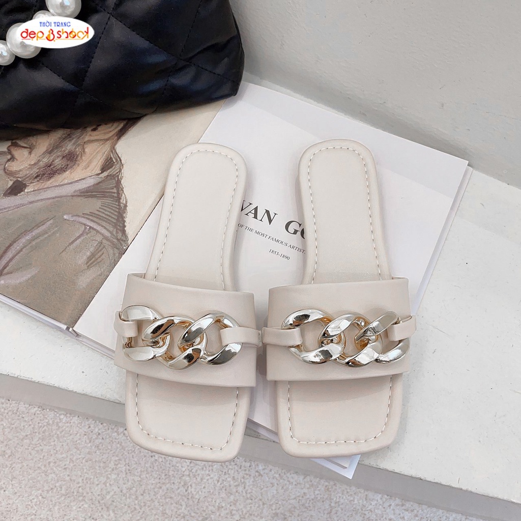 Dép lê quai ngang bigsize dép quai ngang nữ cao cấp bản xích có size lớn 42 43