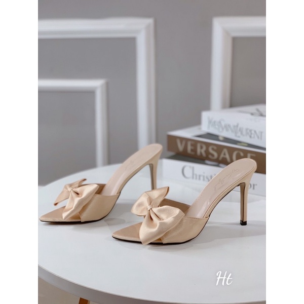 ❄️ HÀNG CÓ SẴN❄️ Guốc nơ xinh gót nhọn 9cm