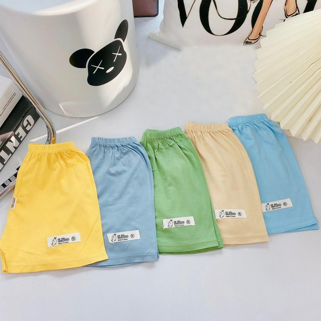 Combo 10c quần đùi cho bé trai bé gái chất thun lạnh mềm mịn thấm hút mồ hôi