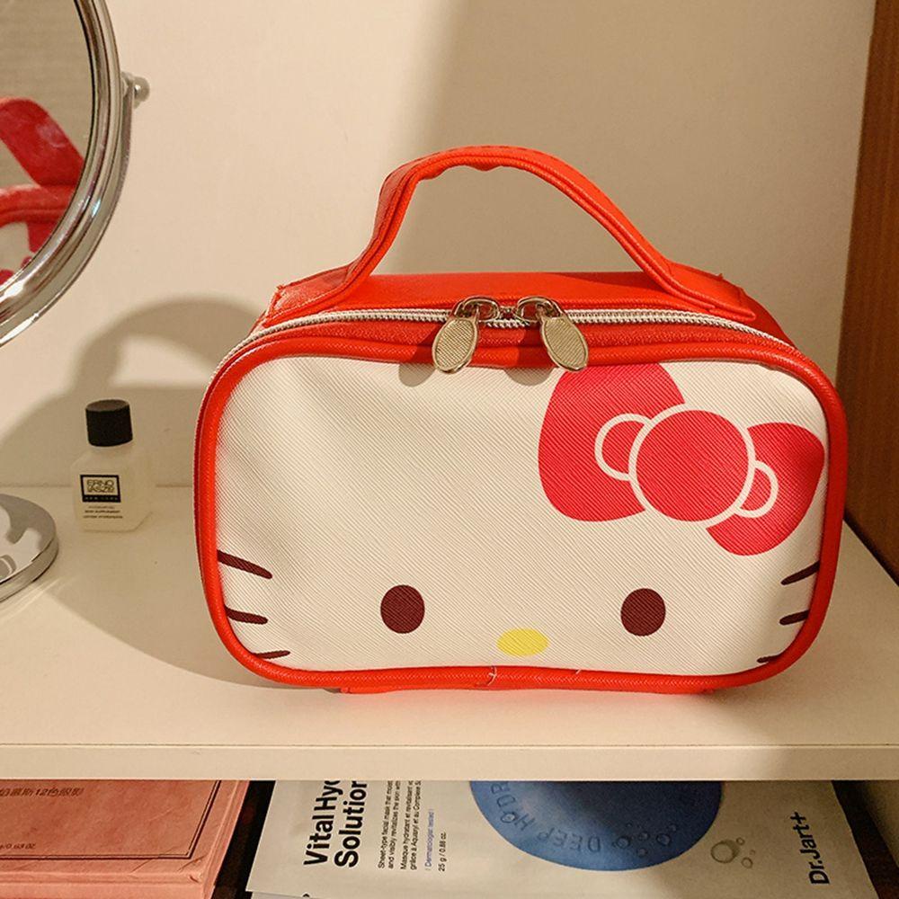 CABEZA Túi Đựng Mỹ Phẩm Bằng PU Họa Tiết Hoạt Hình Melody / Hello Kitty Tiện Dụng