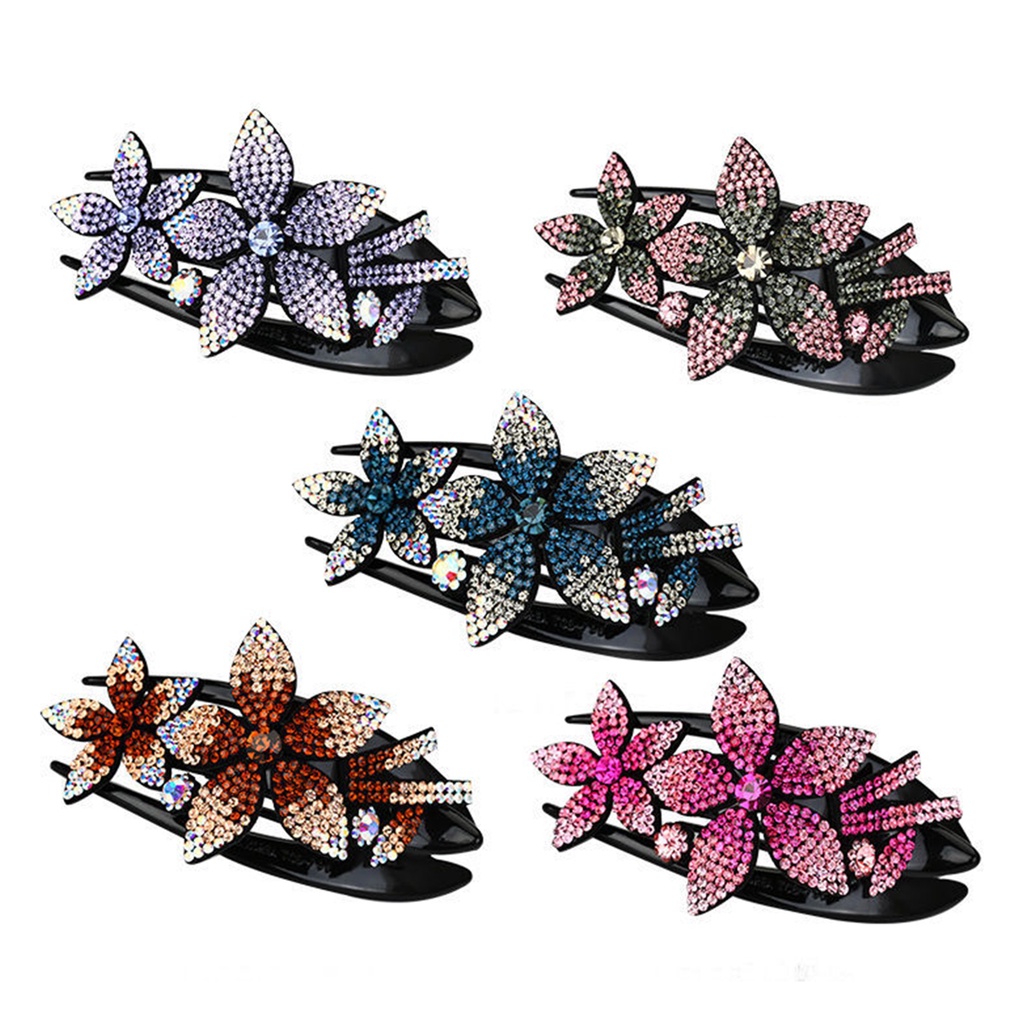 Kẹp Tóc Đính Đá Hình Hoa Xinh Xắn Cho Nữ