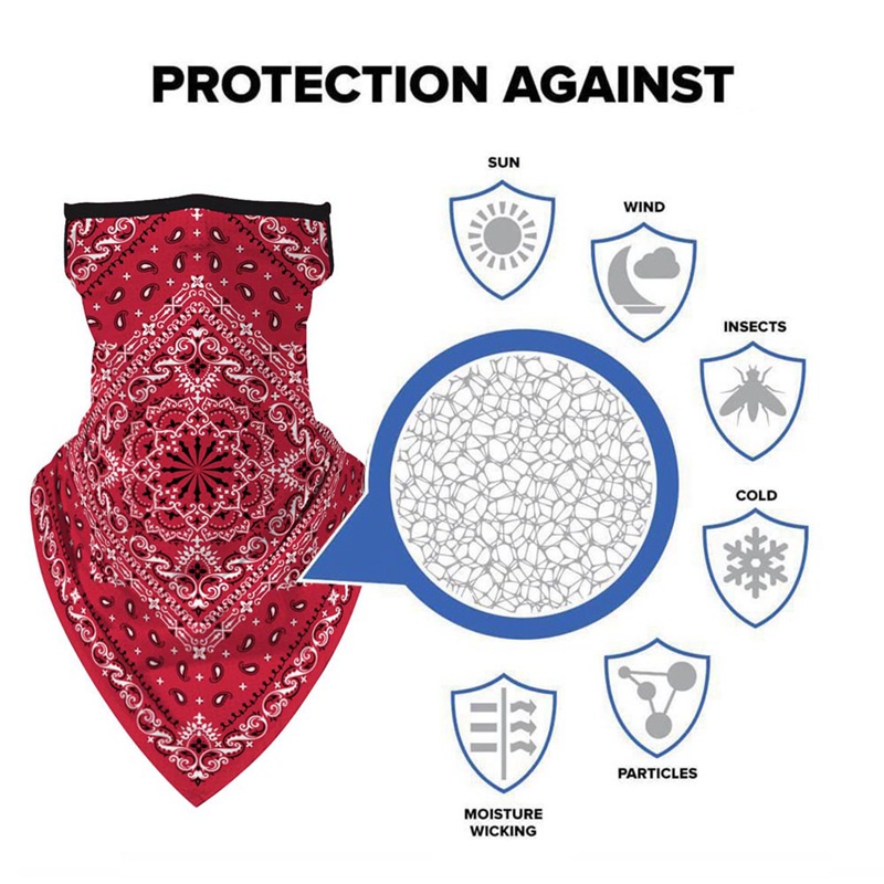 Khăn che mặt bandana chống gió/ chống bụi bằng vải thun lạnh cho đi xe mô tô/ đạp xe đạp