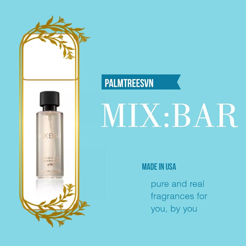 Xịt thơm tóc MIX:BAR - Wood Elixir