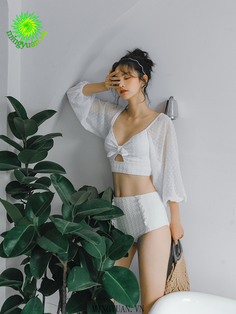 [mingyuan] 2020 white-sleeve long-sleeve Triangle no woman's swimwear back | BigBuy360 - bigbuy360.vn