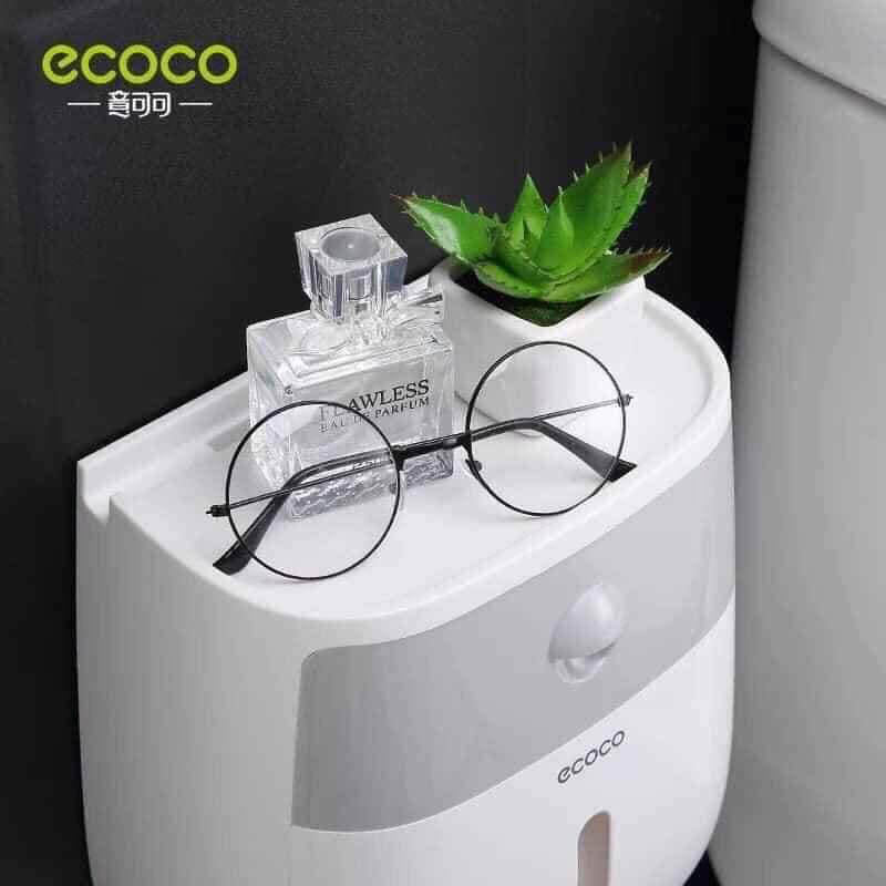 Hộp đựng Giấy Vệ Sinh ECOCO Cao cấp 2 tầng - Đa năng, Sang trọng, Tiện dụng -  Kệ giấy eco