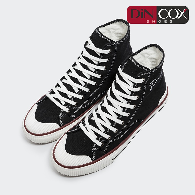 GIày Sneaker Vải Unisex DINCOX GD21 Hi Black Cá Tính