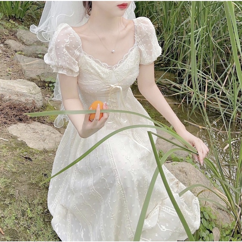 VÁY CÔNG CHÚA RETRO CỔ TÍCH VINTAGE PROM DỰ TIỆC CHỤP ẢNH KỶ YẾU- ĐẦM THẮT DÂY CHỤP ẢNH NÀNG THƠ HÀN QUỐC ULLZANG