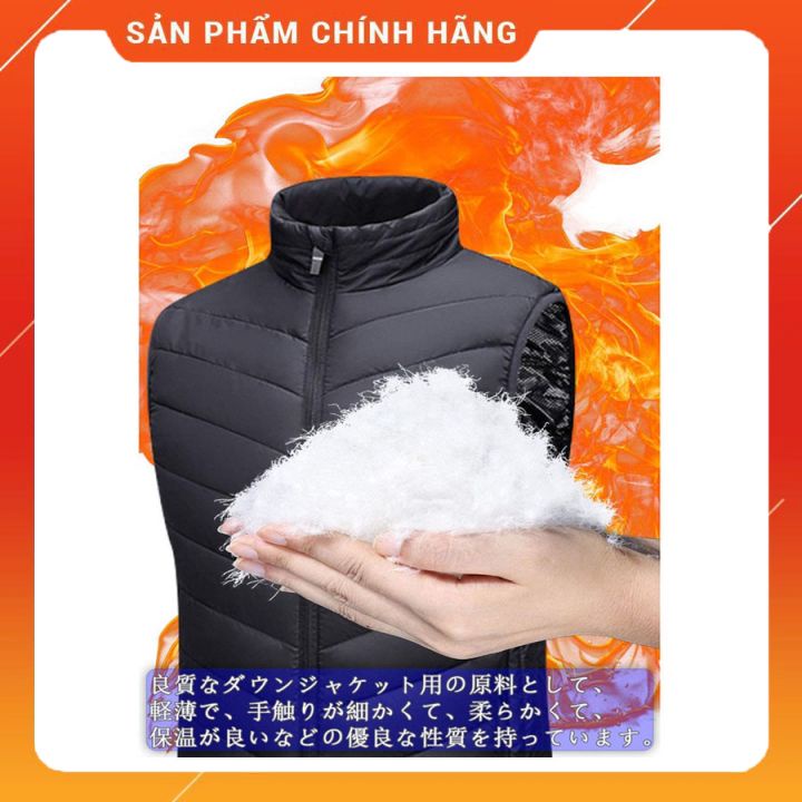 Áo Sưởi Ấm Nhật Bản 9 Điểm Nóng, Bộ Áo Sưởi Ám Mấu 2021, Sản Phẩm Áo Phao Ghi Lê Có Chế Độ Sưởi Ấm