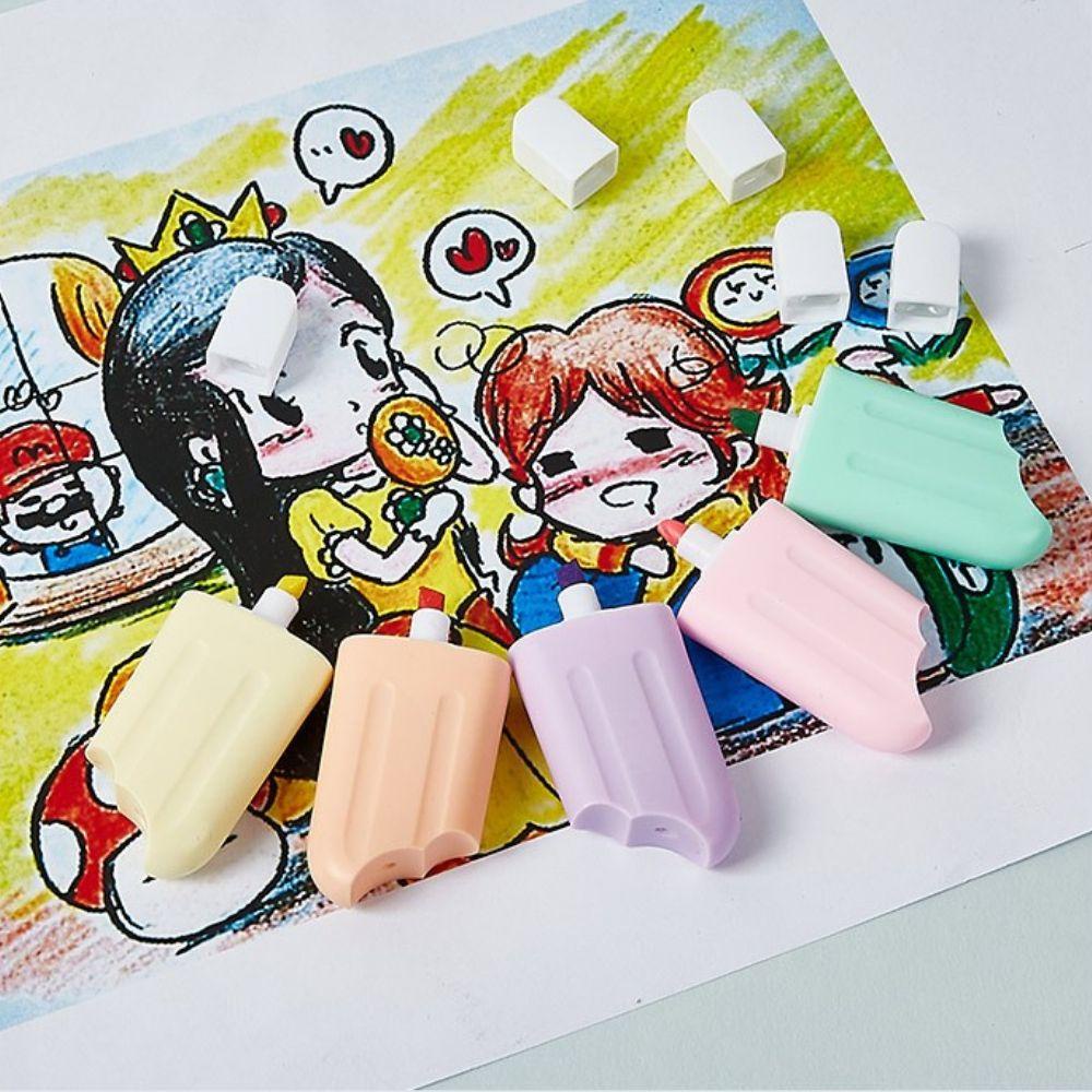 Bút Đánh Dấu Lọ Kem Mini Kawaii Dành Cho Học Sinh / Văn Phòng