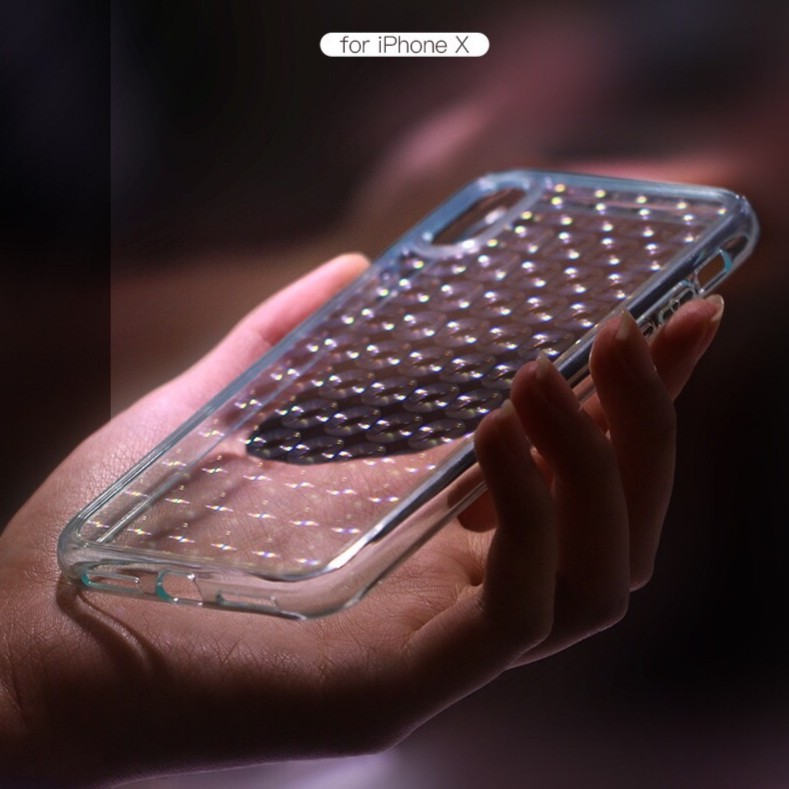 Ốp Lưng Kính In Laser 3D IPhoneX - hàng của hãng Shengo