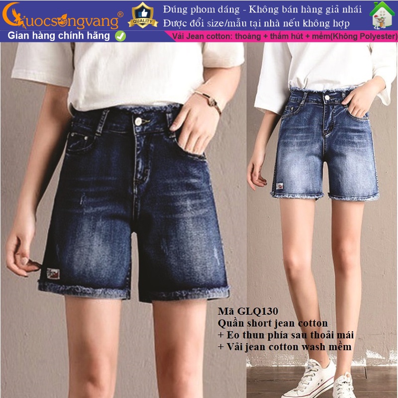 Quần short jean nữ jeans cotton quần đùi nữ đẹp GLQ130 Cuocsongvang