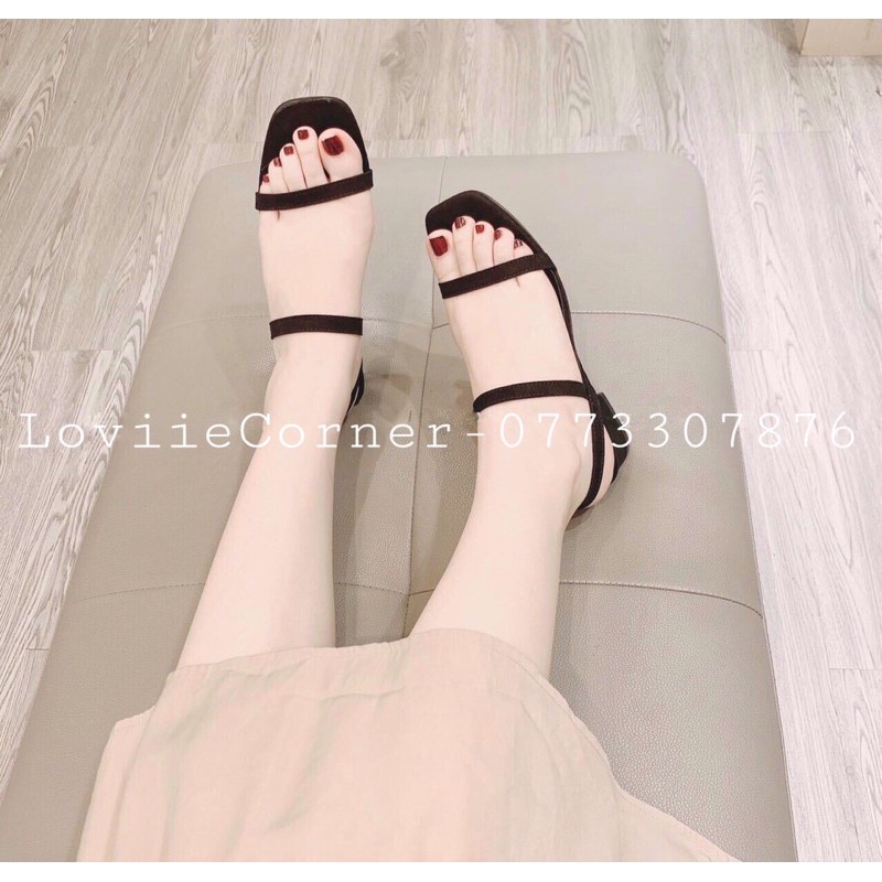 LOVIIECORNER - SANDAL DÂY MẢNH 2 PHÂN QUAI NGANG ĐẾ VUÔNG - SANDAL NỮ DÂY MẢNH ĐẾ VUÔNG 2CM - S210302