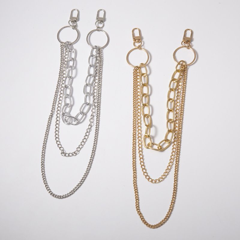 Youyo Dây Xích Nối Quần Jean Punk Đi Xe Đạp Nhiều Lớp Kiêm Ví Đeo Thắt Lưng