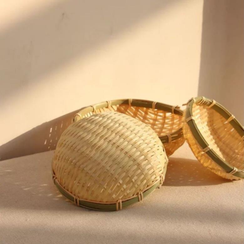 Tre tự nhiên- Rổ tre mini đựng hạt hướng dương -Mây tre đan việt