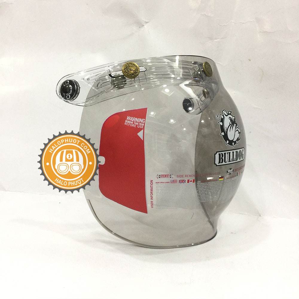 Kính Bubble Bulldog gắn nón 3/4