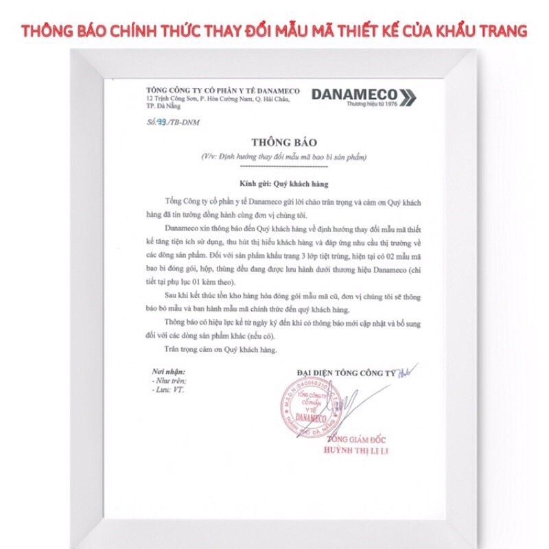 Khẩu Trang Y Tế Kháng Khuẩn Đã Tiệt Trùng DANAMECO Chống Bắn Giọt 99% [Hộp 50 chiếc, 1 chiếc/bao nilon]