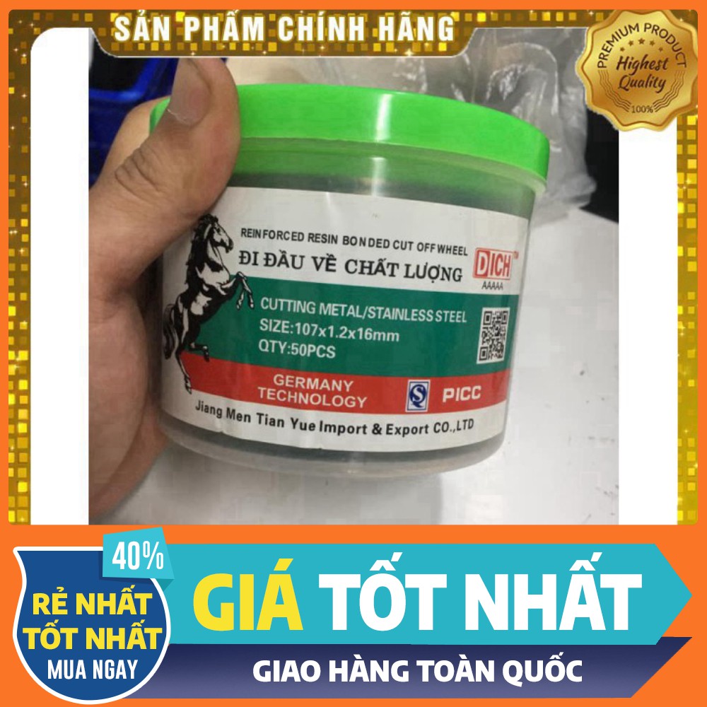 [ HÀNG CHÍNH HÃNG - GIÁ TỐT NHẤT ] ĐÁ CẮT SẮT, INOX PHI 100 HỘP 50 VIÊN(CHO KHÁCH XEM HÀNG)