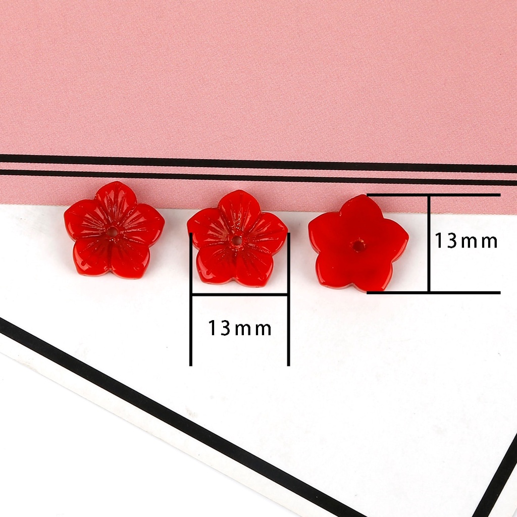 Set 5 bông hoa 5 cánh làm trang sức 13x13mm