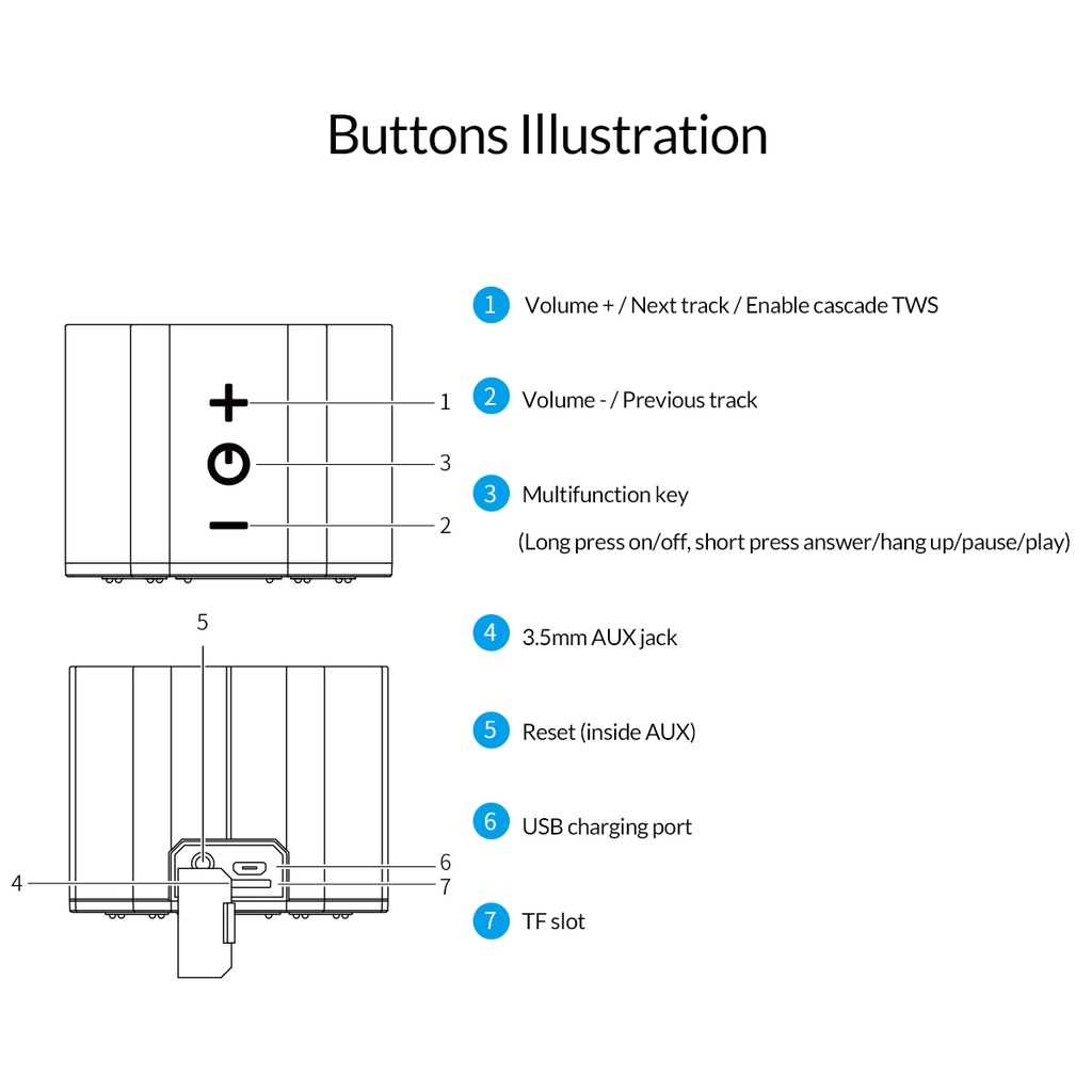 Loa Bluetooth Chống Nước Music - Loa Đôi Chính Hãng ORICO SOUNDPLUS-T2 - Loa không dây