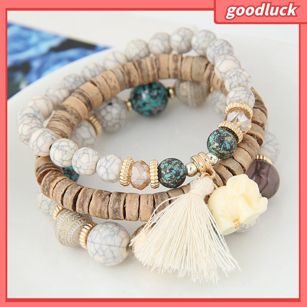 Vòng tay chuỗi hạt phong cách boho thời trang cho nữ