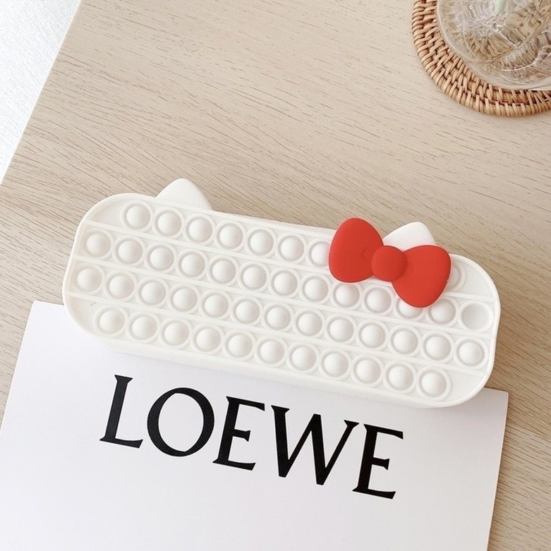 Đẩy Pop It Fidget KT Túi văn phòng phẩm Đẩy bong bóng đồ chơi Đồ chơi Hộp đựng bút chì Túi đồ chơi giải nén