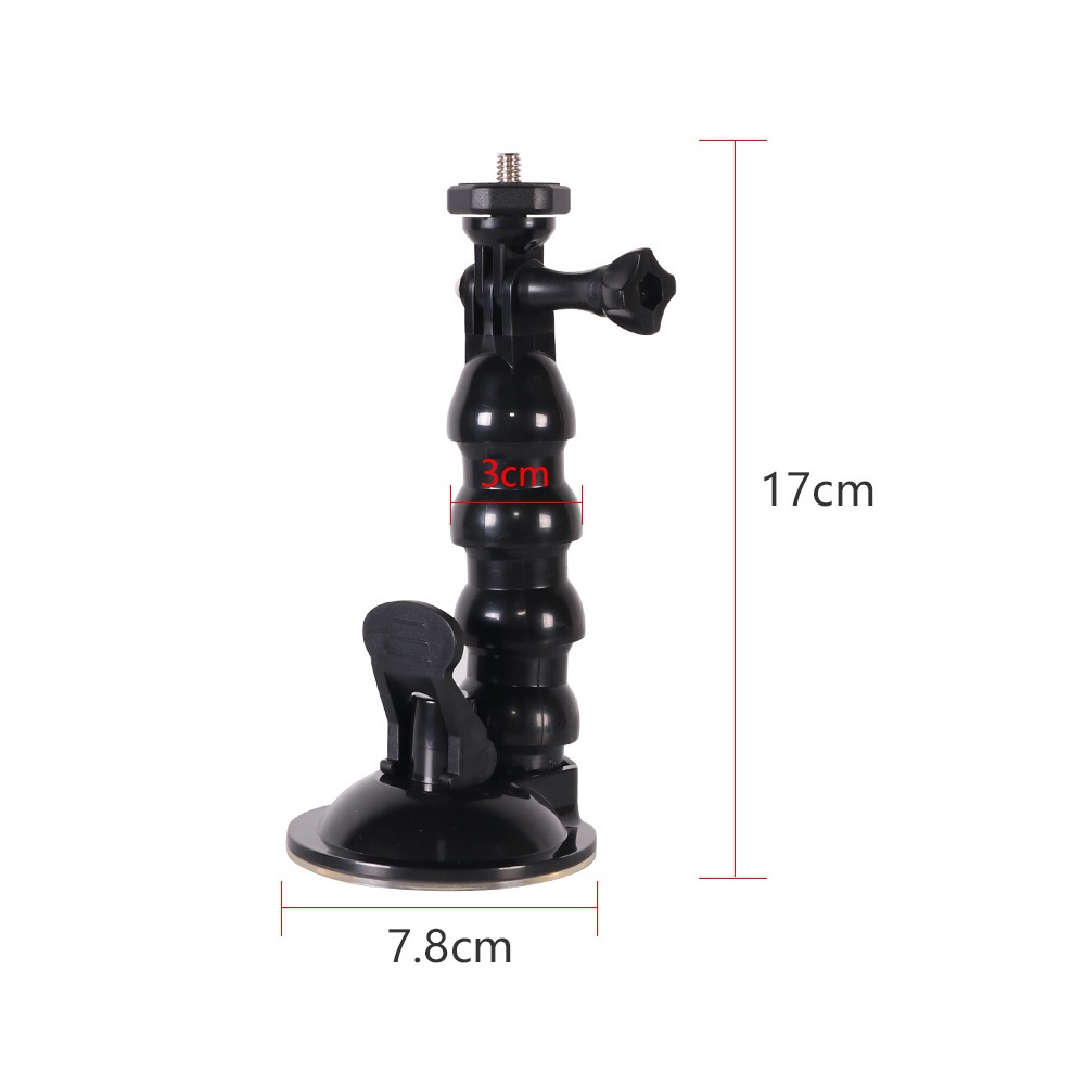 Giá đỡ Lammcou với cốc hút thuỷ tinh lớn cho máy ảnh thể thao / camera hành trình / phụ kiện GoPro