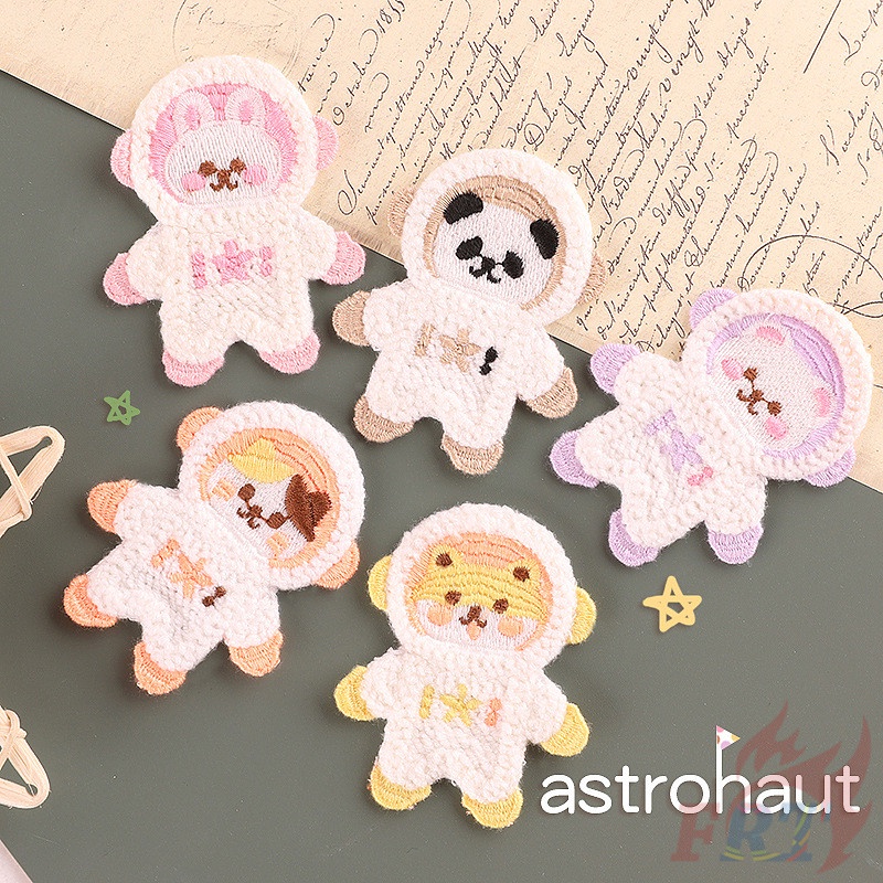 ✿ Miếng Dán Phi Hành Gia Động Vật - Phụ Kiện Tự Làm ✿1 Phụ Kiện Kẹp Tóc Tự Làm Thủ Công Cho Bé