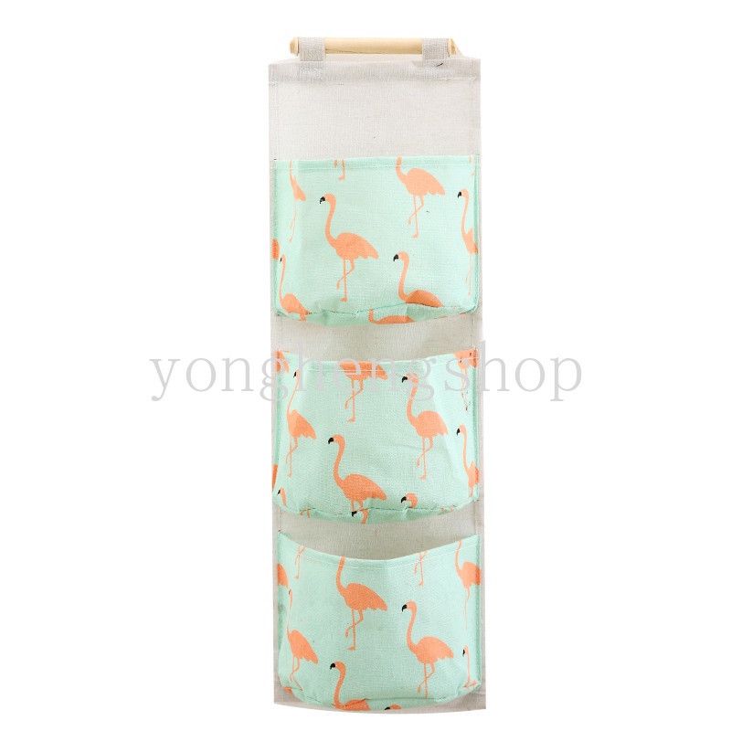 Túi Đựng Đồ Treo Tường Họa Tiết Chim Hồng Hạc