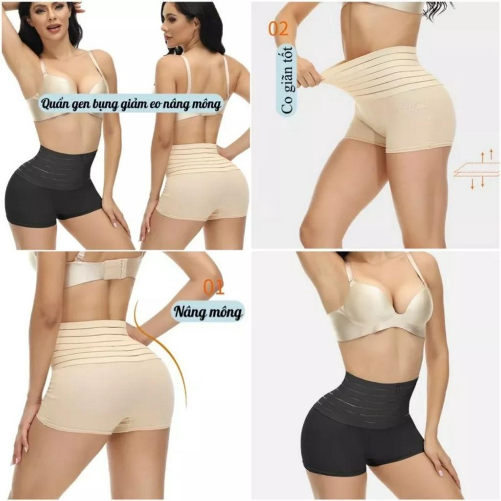 Quần Gen Nữ Bụng Đùi Siết Eo Nâng Mông Định Hình Chất Cotton 3D Chống Cuộn  K13