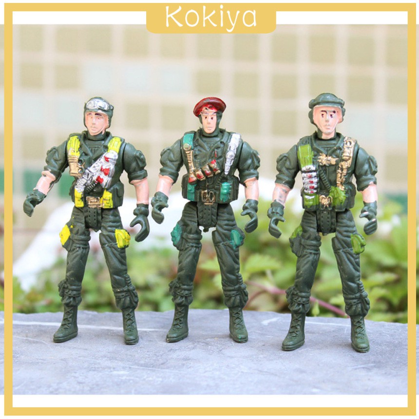 Set 10 Mô Hình Lính Bằng Nhựa 9cm