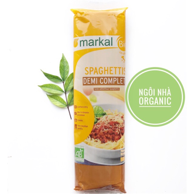 Mì spaghetti bán lứt hữu cơ Markal 500g