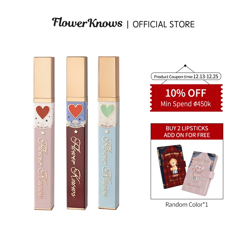 Flower Knows Circus Series Lipstick Matte Lip Mud 12 Colors 3.5g