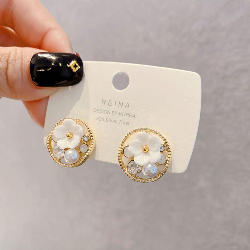 Bông Tai VANES1 Bằng Đồng Phong Cách Retro Hàn Quốc Thời Trang Cho Nữ