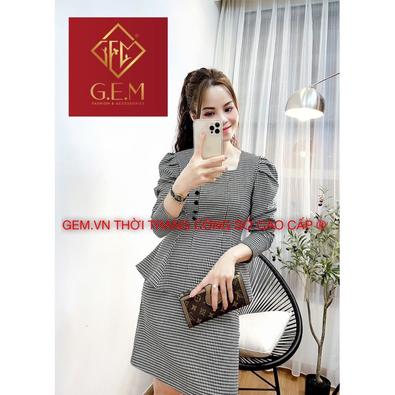 Đầm rời nữ G1211 set váy ôm body dáng peplum che bụng mỡ hiệu quả - tôn dáng sang trọng thời trang lịch sự - GEM Fashion