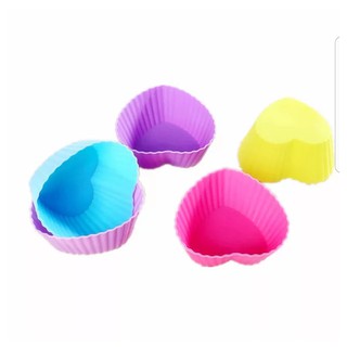 Combo 10 Khuôn cupcake silicon hình trái tim