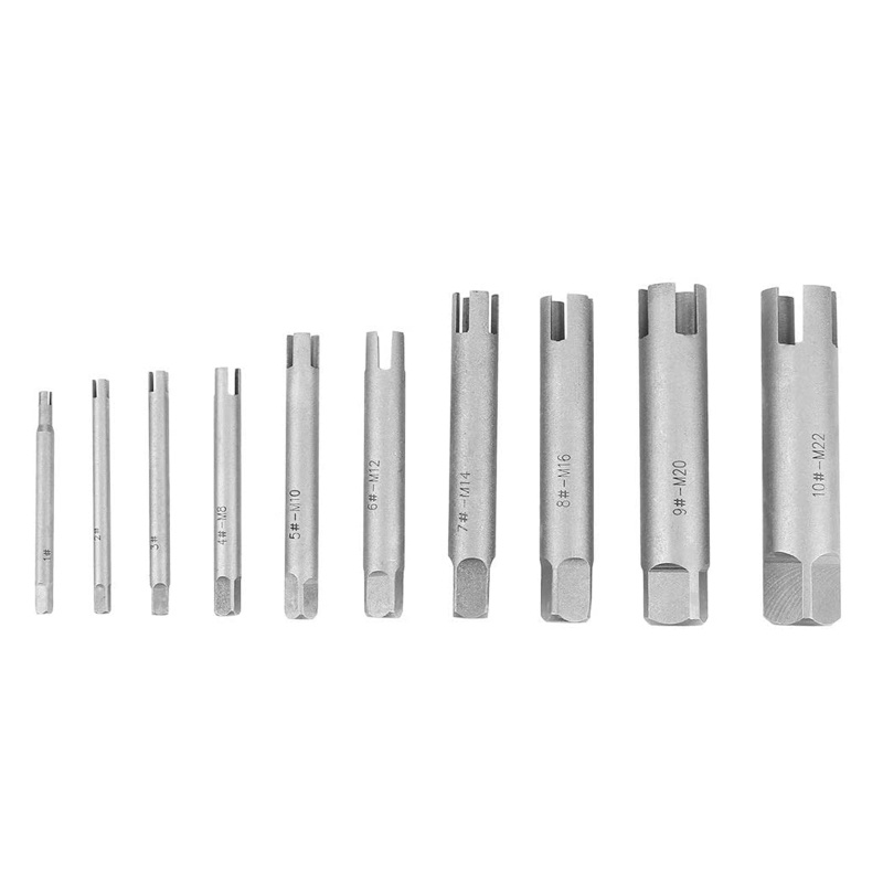 Set 10 Dụng Cụ Tháo Gỡ Ốc Vít Bị Hỏng 3 / 4Flute Bền Và Chắc