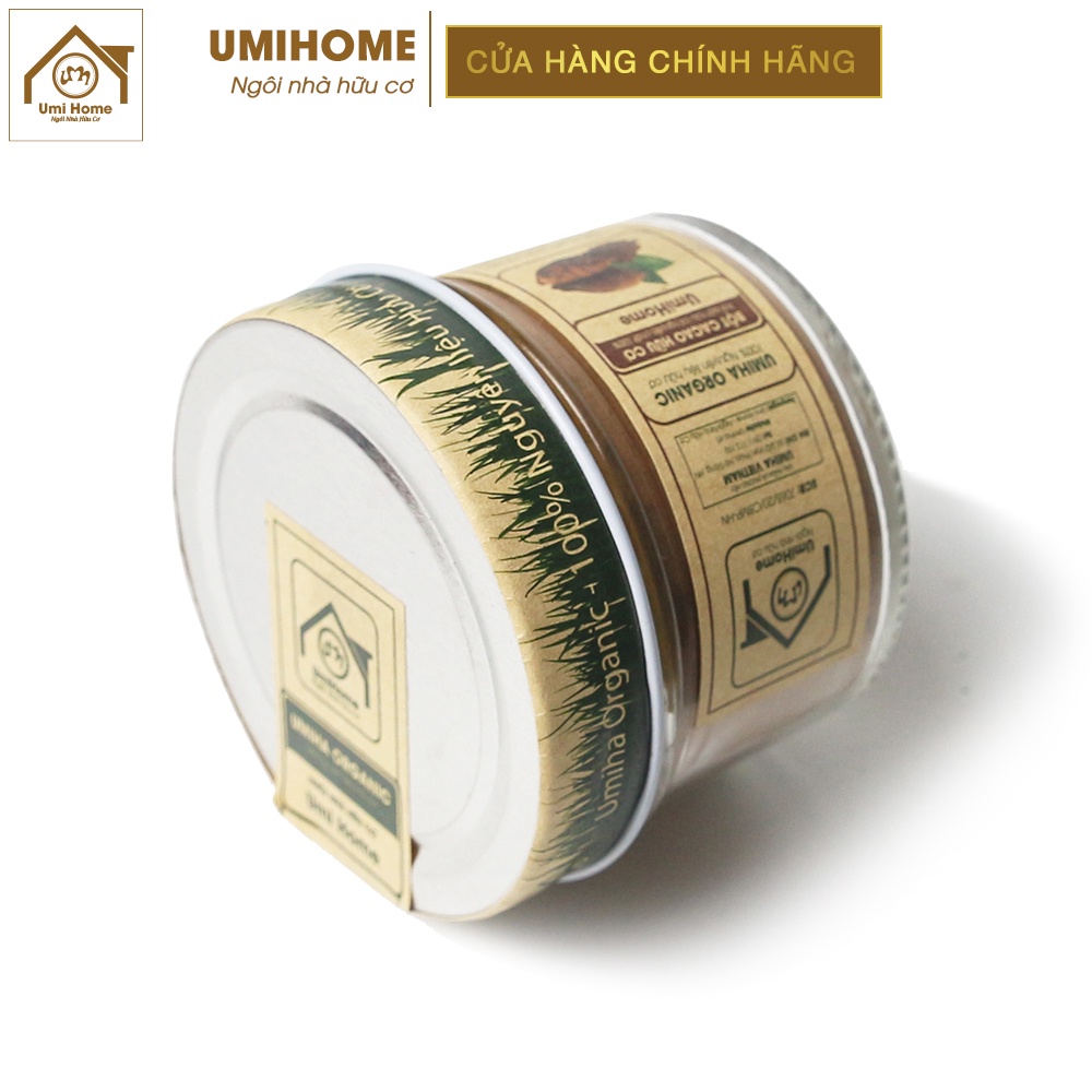 Bột Cacao nguyên chất UMIHOME hữu cơ 135g Uống và đắp mạt nạ dưỡng da