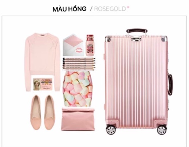 (MẪU MỚI 2022) VALI FULL NHÔM TAY DA SIÊU ĐẲNG CẤP (SIZE 24)