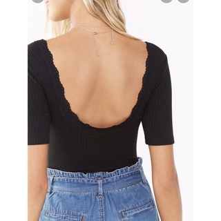 Bodysuit len cổ ren(trắng) 5cái A205