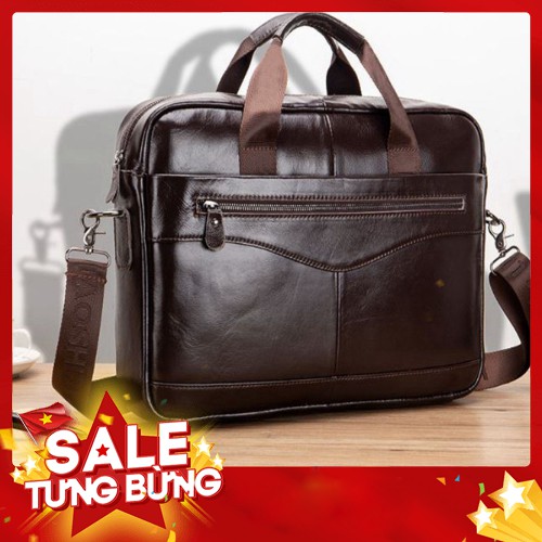 -Hàng nhập khẩu Cặp nam công sở da bò thật 100% , da bò cao cấp chịu chày chịu nước uốn nén đàn hồi bền bỉ , chứa laptop