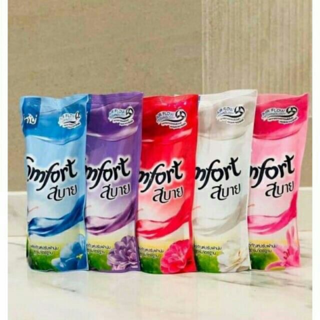 “Mẫu mới” Túi Nước xả vải Comfort Thái Lan dạng túi 580 ml