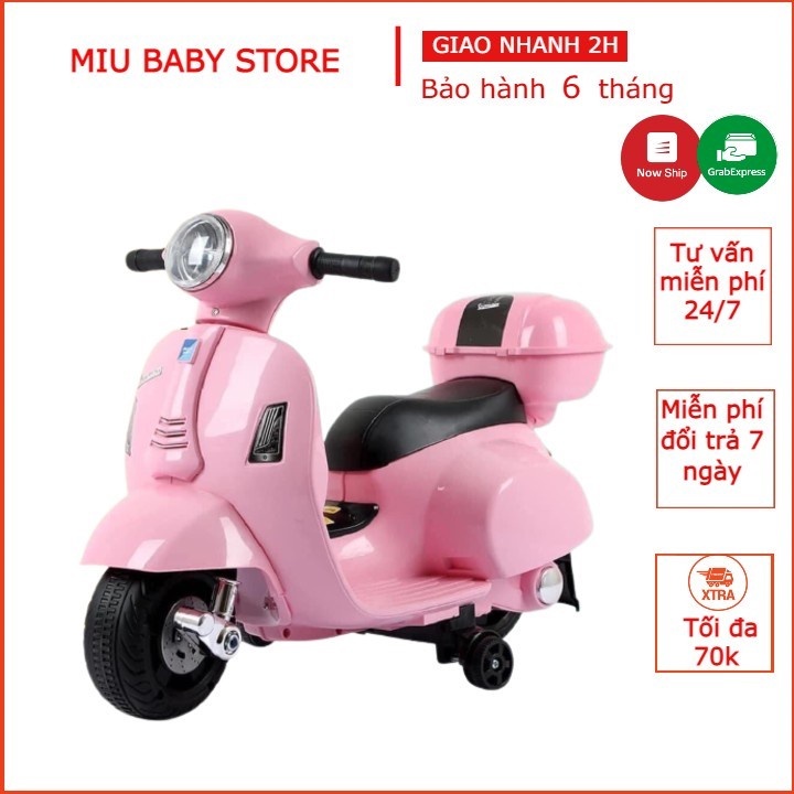 Xe máy vespa cho bé Xe máy điện trẻ em sử dụng chân ga