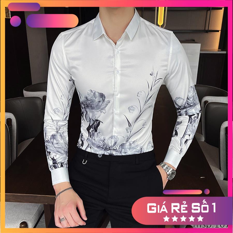 Áo sơ mi TSM Họa Tiết hoa 3D thời thượng mã 105 và 106