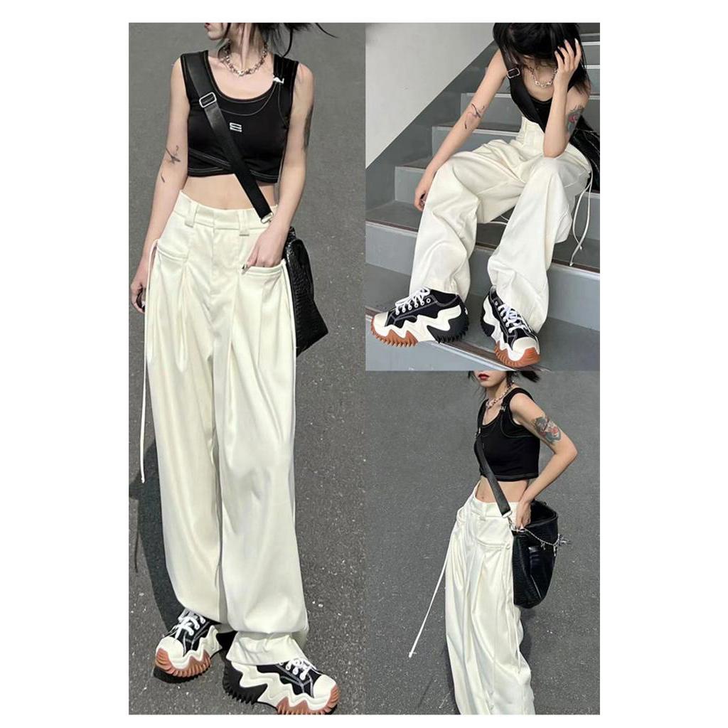 Quần Thể Thao Ống Rộng Lưng Cao Thời Trang Xuân Hè Kiểu Mỹ Cá Tính 62687