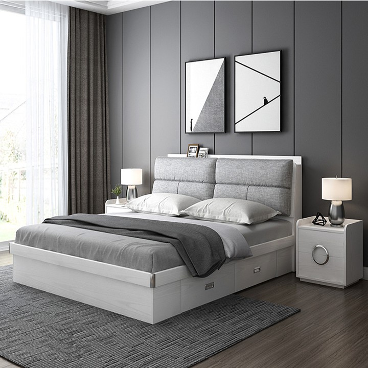 (Hàng Cao Cấp )Giường đôi- Giường ngủ hiện đại phong cách Hà Quốc thiết kế sang trọng MGK021