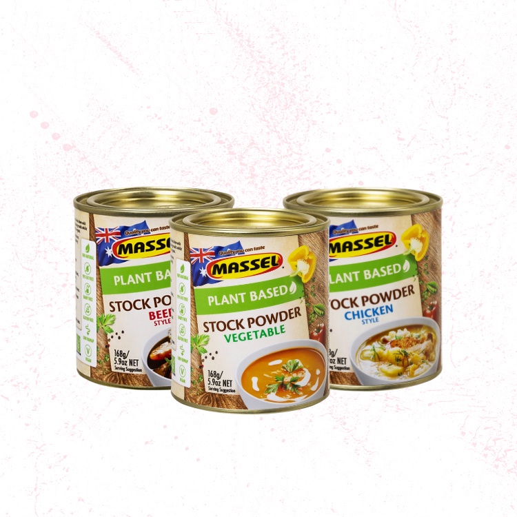 Hạt nêm vị gà Massel Premium Stock Powder Chicken Style không bột ngọt an toàn cho gia đình 168g beautimax