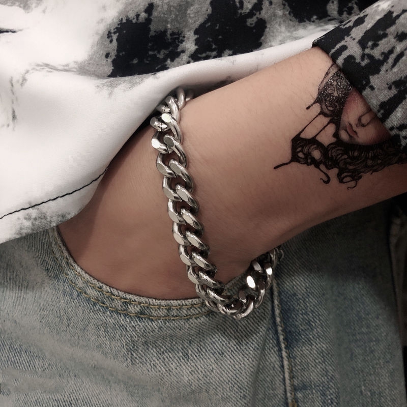 Vòng tay dây xích phong cách Hàn Quốc cổ điển cá tính cho nam